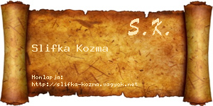 Slifka Kozma névjegykártya